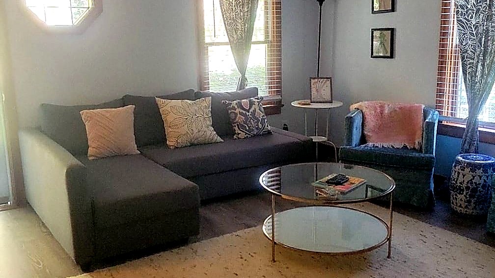 Clean living room after a professional cleaning service